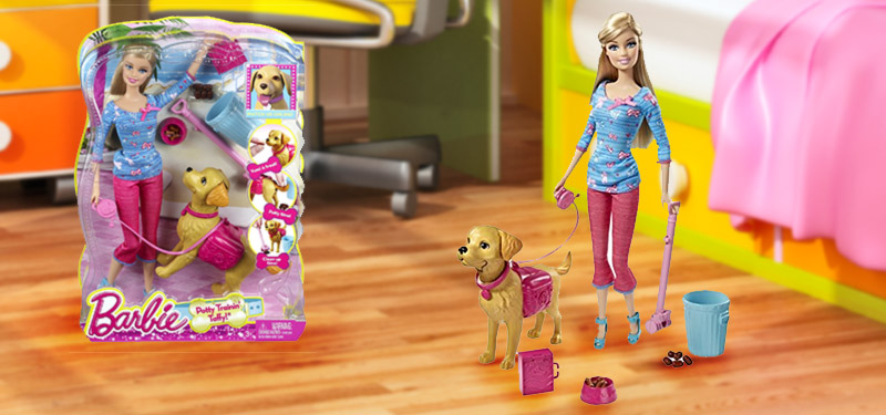 barbie with dog that poops